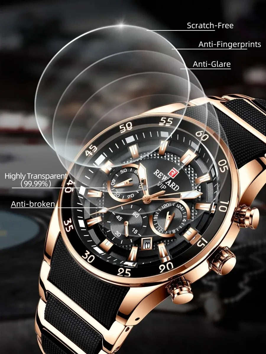 Reward VIP watch dial close-up showing time indices