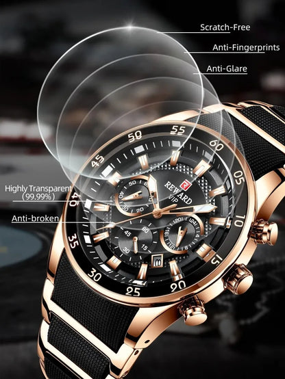 Reward VIP watch dial close-up showing time indices