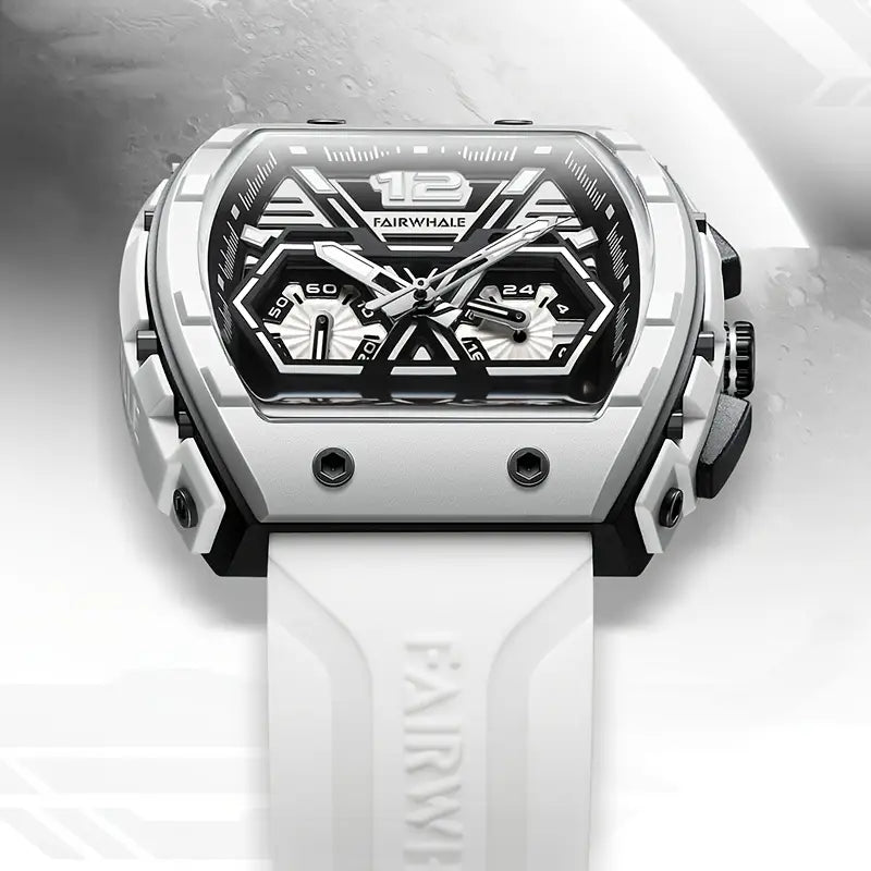 Mark Fairwhale sports watch silicone strap detail