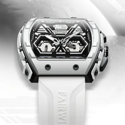 Mark Fairwhale sports watch silicone strap detail