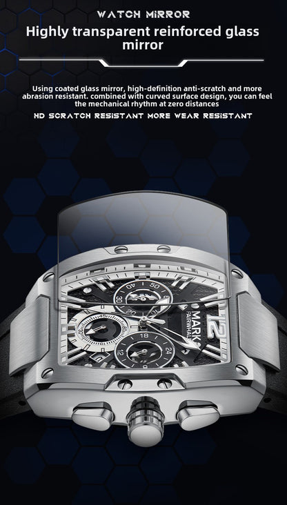 Mark Fairwhale Luxury Six-Pin Quartz Chronograph Watch