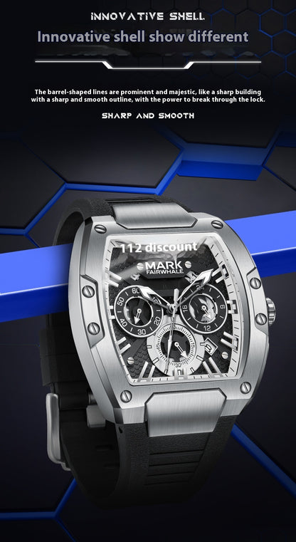 Mark Fairwhale Luxury Six-Pin Quartz Chronograph Watch